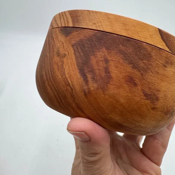 Olive wood  Salt and Pepper Cellar Box kitchen must have natural - Picture 2 of 11